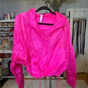 ALO Yoga Bright Pink windbreaker Jacket